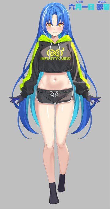 昨日配信で描いた部屋着姿Φ('v' 