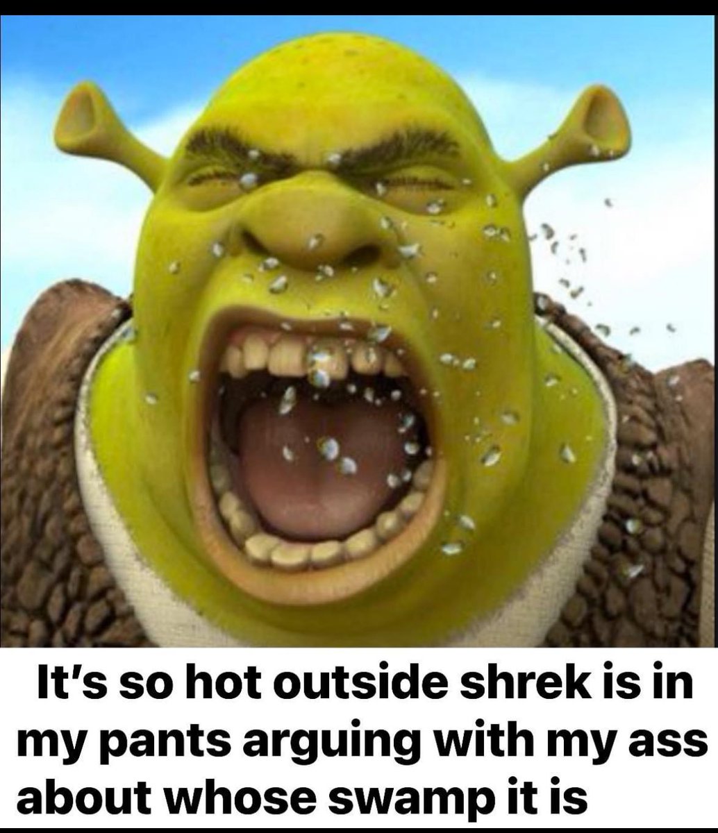mattackkkkkkk's tweet photo. Shrek , I’m with ya .. who’s swamp 😂😂😂 https://t.co/jUbFEqPPwF