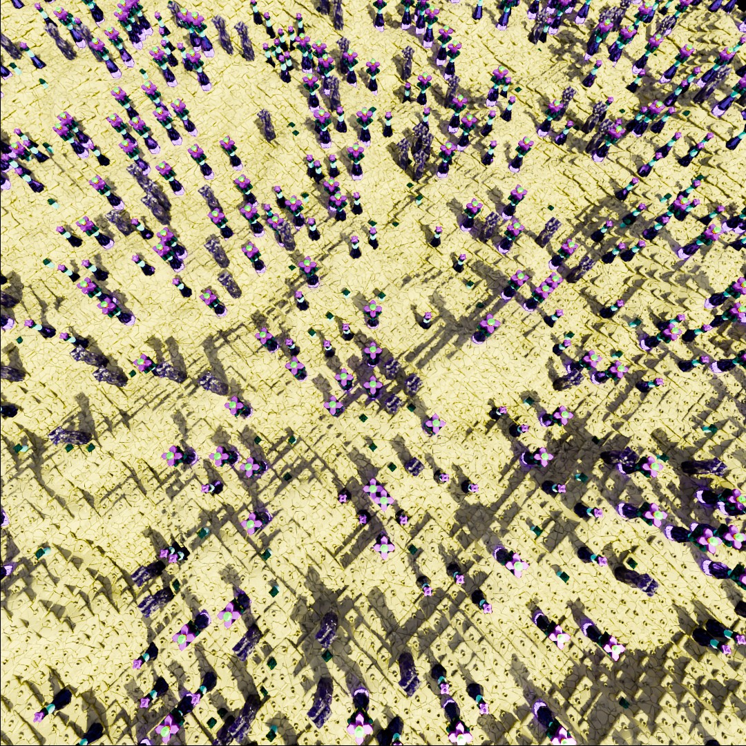leafy_5's tweet photo. Day 1025- Brick'd Propagation

Still-frames for fun

🧩 Blender 4.1
🧩 Cycles
🧩 3D LEGO .obj’s from @mecabricks

#everydays #blender #cyclesrender #b3d #3dillustration #lego #3dgraphics #geometrynodes #simulationnodes #cellularautomata https://t.co/XSP93EPd6Q