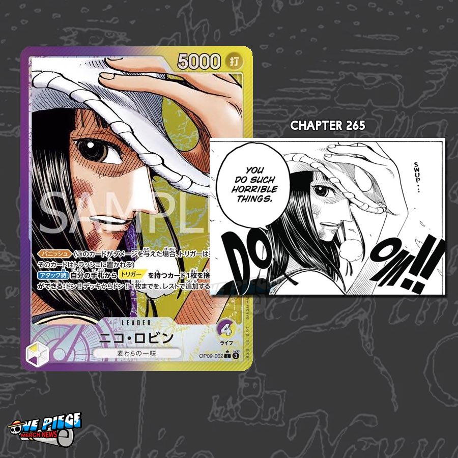 Nico Robin is a Leader for OP09 Emperors in the New World. The