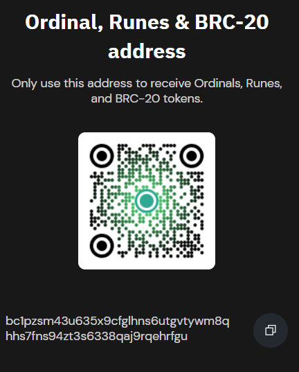 mythribbit's tweet photo. @xverse @MacTuitui @osura_com bc1pzsm43u635x9cfglhns6utgvtywm8qhhs7fns94zt3s6338qaj9rqehrfgu https://t.co/iM6STQXVIp