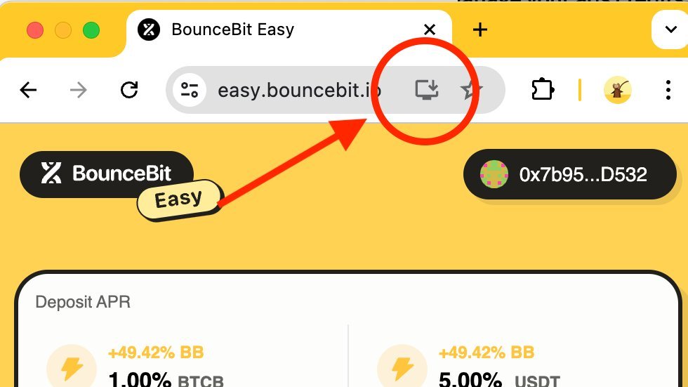 bouncebit_zh's tweet image. BounceBit Easy 现已支持添加到 Chrome 浏览器 App🙌