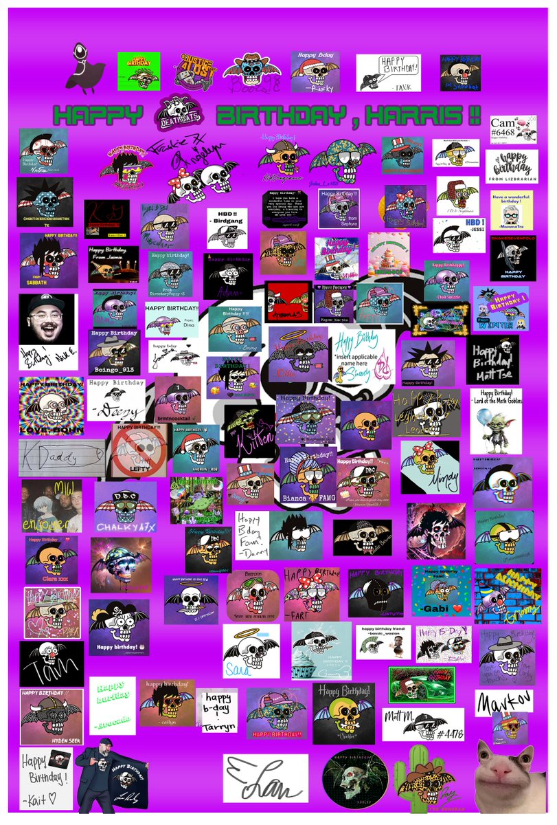 Here to wish Happiest of Happy Birthdays to <a href="/HarrisDavy/">Harris Davy</a> !!
Hope it's a great one, Harris!!
Love, 
the DBC
<a href="/DeathbatsClub/">Deathbats Club</a> <a href="/DBC_Community/">DeathbatsClub Community Page</a>
(Stay tuned for Part 2....still cooking)