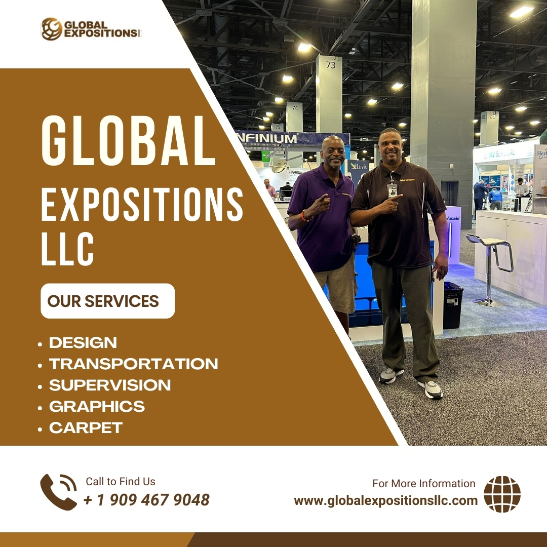 🌟 Welcome to Global Expositions LLC! 🌟

#Tradeshowsolutions #laborcompany #GlobalExpositionsLLC #EventPlanning #ExhibitionDesign #exhibitionbooth #exhibition #exhibitionstand #exhibitiondesign #design #exhibitionstanddesign #boothdesign #booth #boothpameran