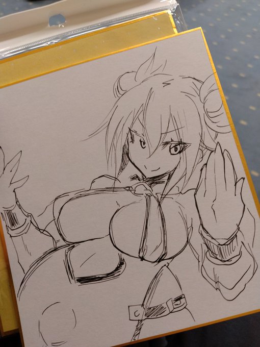 模型展示会でバ妊色紙を描くことになるとはな…! 