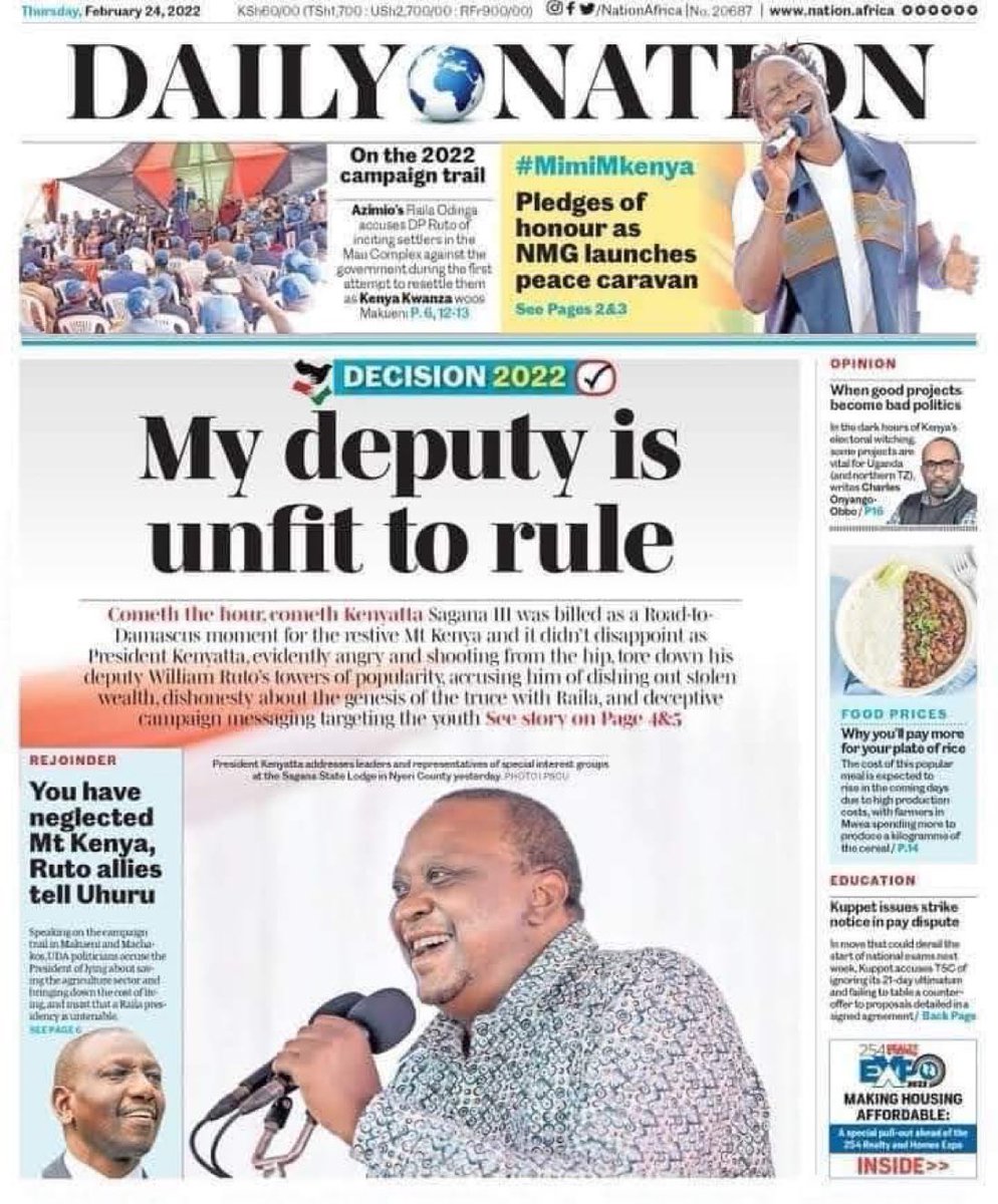 itskipronoh's tweet image. Those who voted for William Ruto after being warned by Uhuru Kenyatta thought they knew Ruto better than how Uhuru knew him! Who is crying now? Kimeturamba sisi wote! #RutoMustGo