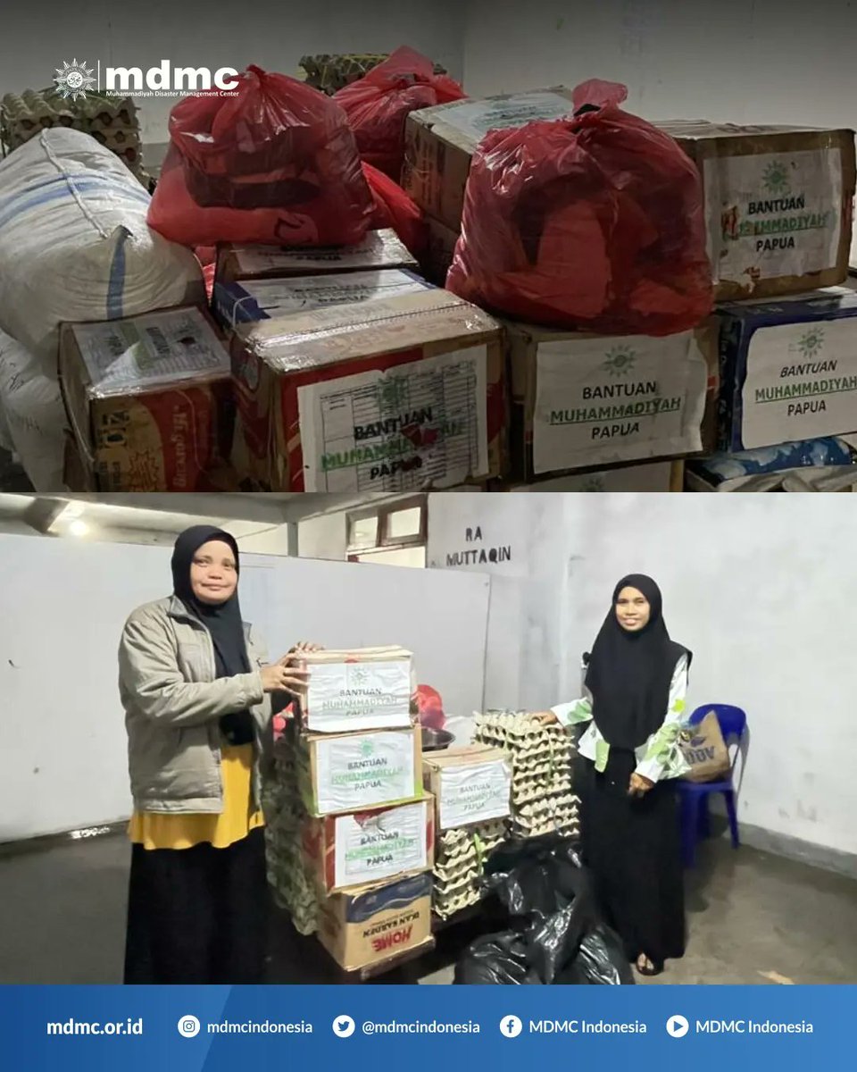 MDMCIndonesia's tweet photo. Assalamualaikum Sobat Tangguh!!

MDMC Papua pada tanggal 11 Juli 2204 telah mengirimkan bantuan untuk 44 jiwa dari 33 KK di wilayah Alang-Alang, Kasonaweja, Kabupaten Mamberamo Jaya, Papua yang terdampak bencana kebakaran melalui jalur laut menggunakan Kapal Cantika 77. https://t.co/Yw4kRudZhr