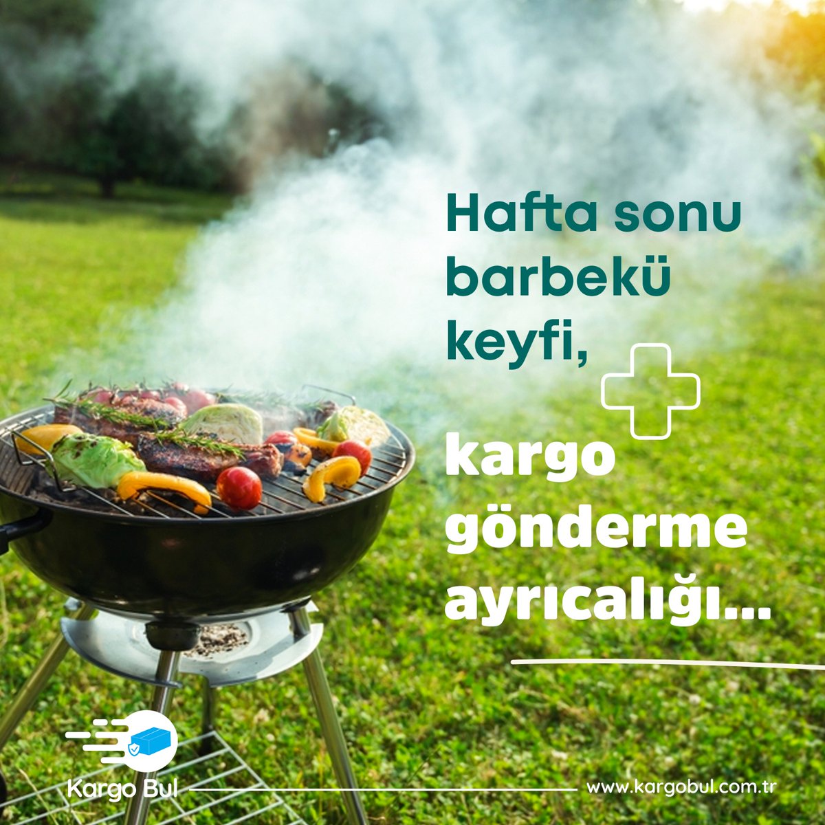 KargoBul's tweet photo. Harika bir #pazar için ne gerekli?
Tüm aile bir aradayken #Barbekü keyfi. Artı kargolarınzı anında gönderebileceğiniz bir kolaylık.

Pazar bile olsa artık kargo göndermek en kolayı. Siz barbeküyü hazırlayın. 😍

Mutlu pazarlar.

https://t.co/3oXeiYTMzn

#hizlikargo
#KolayKargo https://t.co/pvWD3CLabV