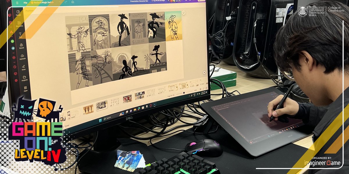 gamedesignuitm's tweet photo. The countdown begins! 🎮 Brace yourself for an epic game exhibition at UiTM Puncak Alam!

Date: 19-21 July 2024
Time: 8am - 5pm
Venue: College of Creative Arts, UiTM Puncak Alam

Are you ready to level up?
#GameOnLevel4 #GameDesign #FinalProject #GraffitiTheme #SupportCreativity https://t.co/qgLDp0SR00