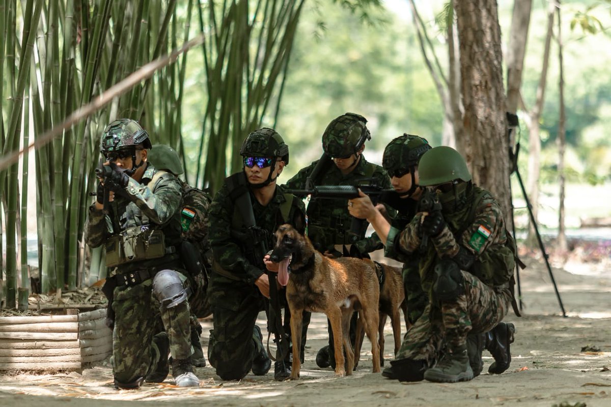 Defence_Nation's tweet photo. Exercise #MAITREE2024 ๐ฎ๐ณ๐น๐ญ
The Troops of #IndianArmy & #RoyalThailandArmy train together in Armed Combat & Urban Warfare Techniques.
#MilitaryExercise #JaiHind #DefenceNation https://t.co/IB0PhYPmi9