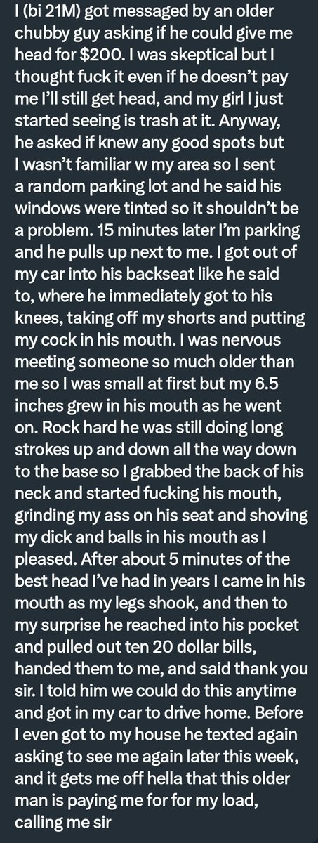 PervConfession's tweet photo. He got 200$ for letting an older guy suck him https://t.co/48mB115WTj