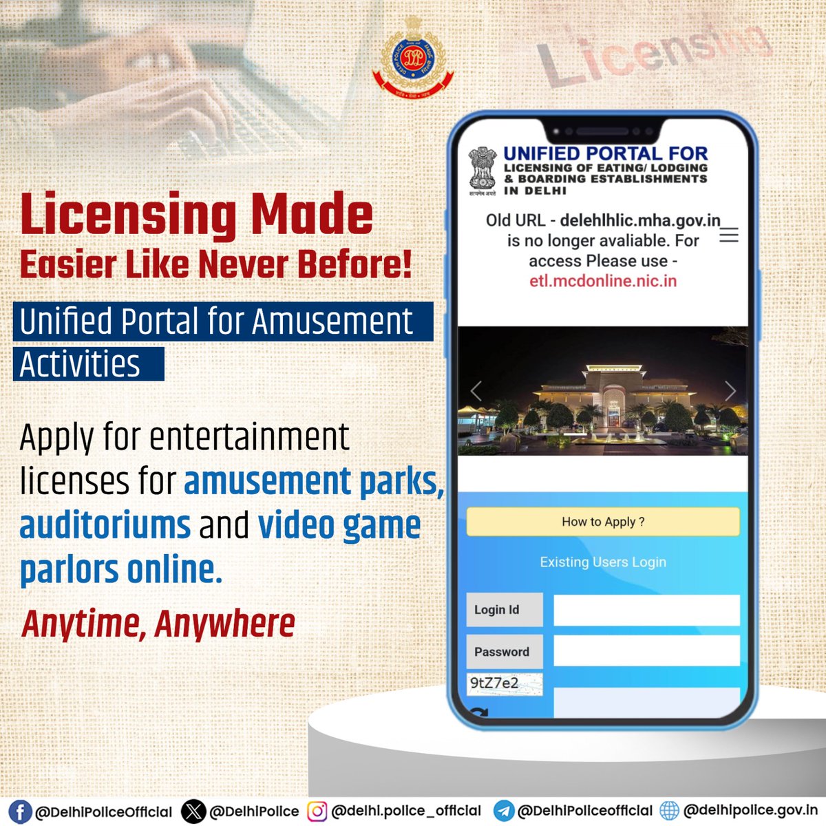 DelhiPolice's tweet image. Now apply for licenses anytime, anywhere in a hassle-free way with the Unified Portal for Amusement Activities!
#DelhiPolice
#Licensing
#entertainment