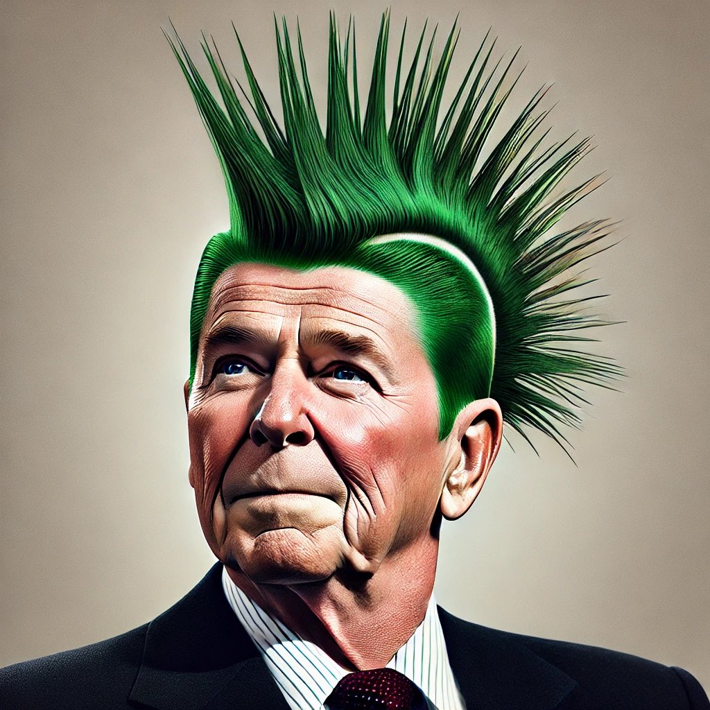 SoINBear's tweet photo. This Team Feeble or Team Evil election has me feeling like an anarchist. Not the punk rock kind with leather and combat boots… more like the classical kind—espoused by Ronald Reagan. #PoliticalHumor #Anarchy #Reagan #2024Election #PresidentialElection2024 https://t.co/9oJS6LlfQ4