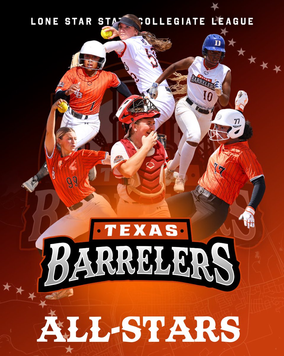lonestarleague's tweet photo. 🛢️BARRELERS ALL-STARS ⭐️

#allstars #lonestarstateleague #softball #womensfastpitch #acl #atx #ncaasoftball #womenssports https://t.co/Vusen6xkBD