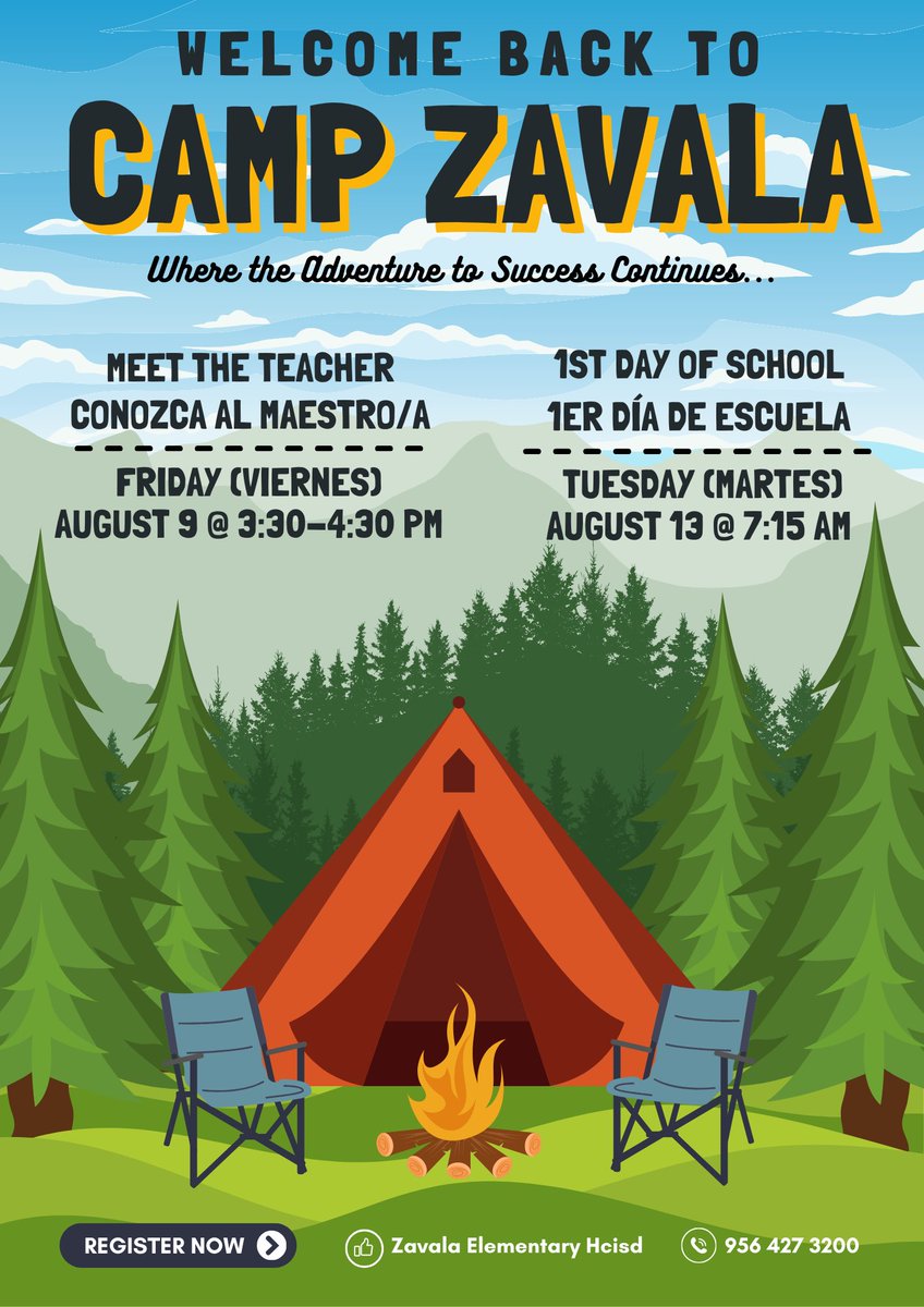 Welcome Back to Camp Zavala 2024-2025! We can’t wait to see you! 🏕️