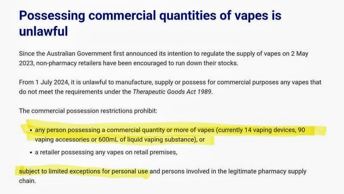 romankulish's tweet photo. Big thank you, Australian Government, for making me a criminal for stashing "commercial quantity" of 2.3 litres of e-vape juice for personal use, untill October, when I can get it OTA. Hopefully. #MarkButlerMP is a dick! 😡 https://t.co/GSAyAejzZq