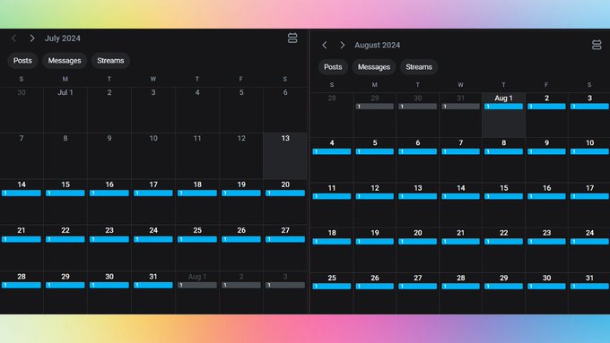 Ive got posts scheduled for everyday this month and next on OF. 😊It feels good to be doing photoshoots
