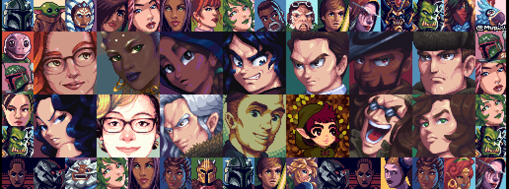 mupixl's tweet photo. A few portraits I did in the past
#pixelart #ドット絵 https://t.co/EfQAKUICdi