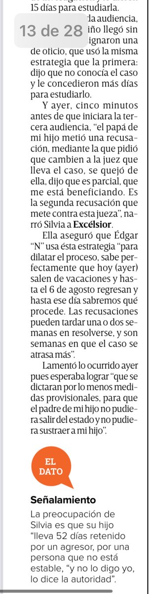 georginaolsonj's tweet photo. Juzgado penal de ⁦@PGJEBCS⁩ permite que Edgar N alargue el proceso legal con argucias y no le restituya su hijo a ⁦@silyee_⁩ hoy en ⁦@Excelsior⁩ ⁦@VictorCastroCos⁩ ⁦@ivonnemelgar⁩ ⁦@vianeyesquinca⁩ ⁦@PatyOlamendi⁩ ⁦@MarthaTagle⁩ https://t.co/VTRpmGzW11