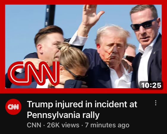 WOW! I’ll never forget where I was the day CNN broke the news that Donald Trump has been “injured in an incident”!!!!