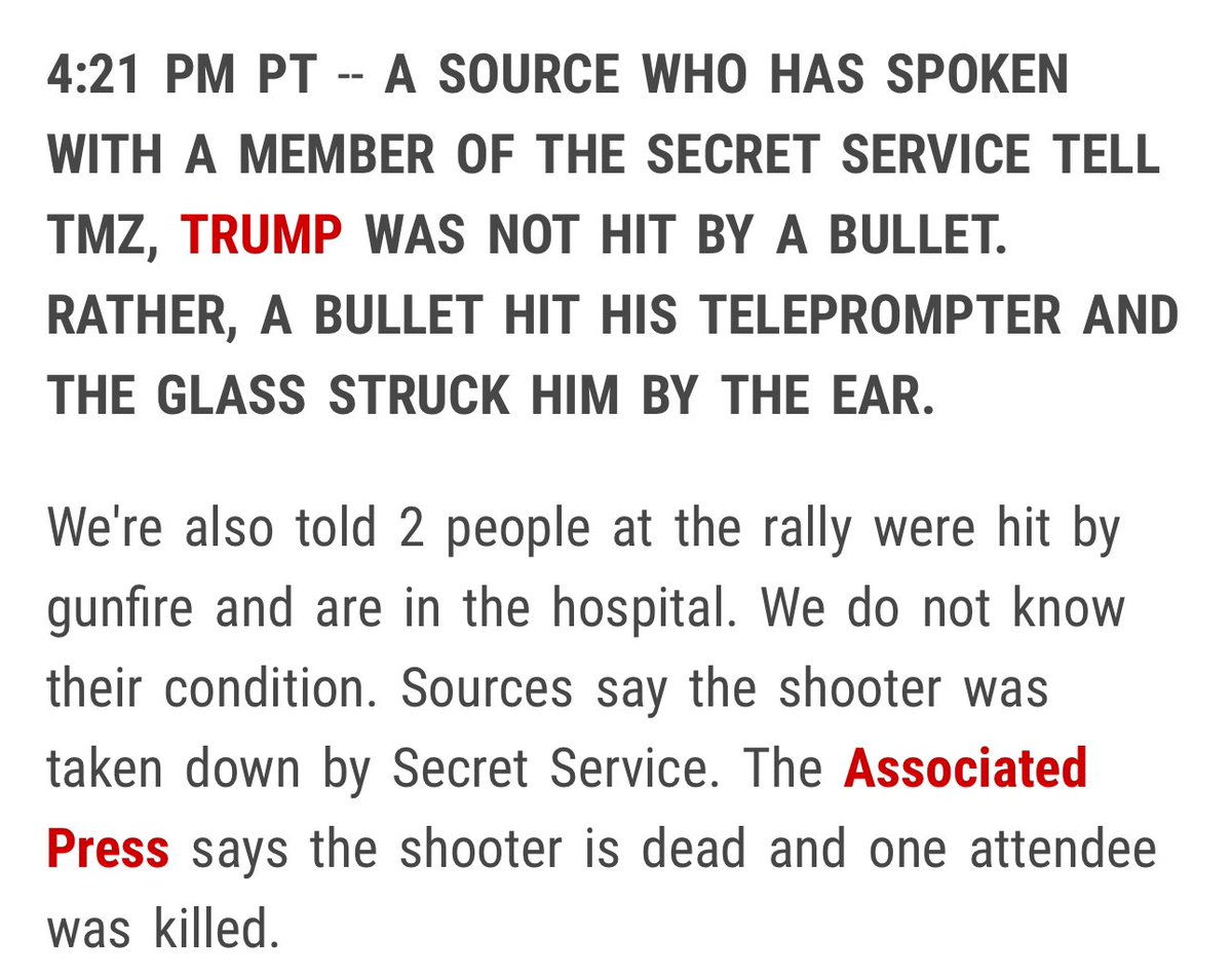 That TMZ got this scoop from Secret Service and not a reputable news org is pretty interesting