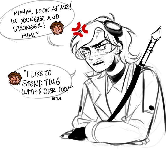 He's jealous of himself... 