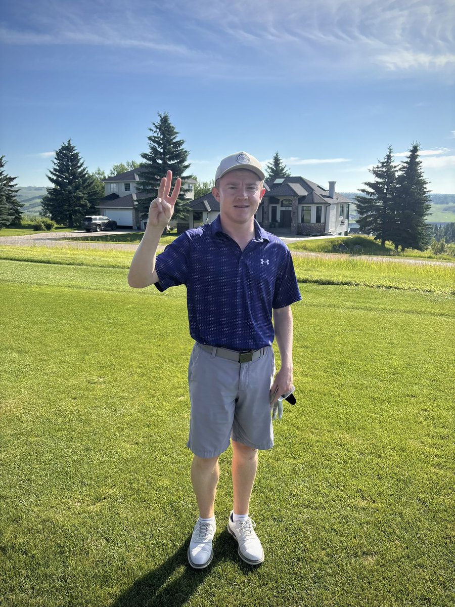 SpringbankLinks's tweet photo. This is crazy! Seven days after Brendan Weiland gets TWO hole in ones in ONE round, he jars ANOTHER one. That is THREE in a week! 🤯🔥
Hole #10, Blue tees, 7 iron, 172 yards. Routine.
This is Brendan’s 6th career ace.
#SpringbankLinks #HolelnOne https://t.co/0HKXUIRtCd