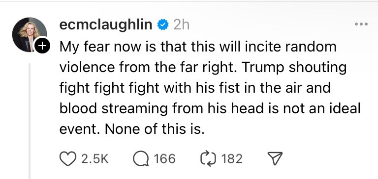 cheryleliz's tweet photo. Response from Leftist podcaster @ECMcLaughlin #ResistanceLive… she has spent the past decade screaming to her followers that President Trump is Hitler… is a danger to Democracy… must be removed at any cost… https://t.co/zWQ3SUU6u6