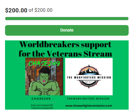 CT3Chase249's tweet photo. @Toxin_WP HOLY SHIT MAN.. Thank you

We accomplished our goal of 200 dollars thanks to one single dono.

Idk even know what to say https://t.co/iuyrmNFbM7