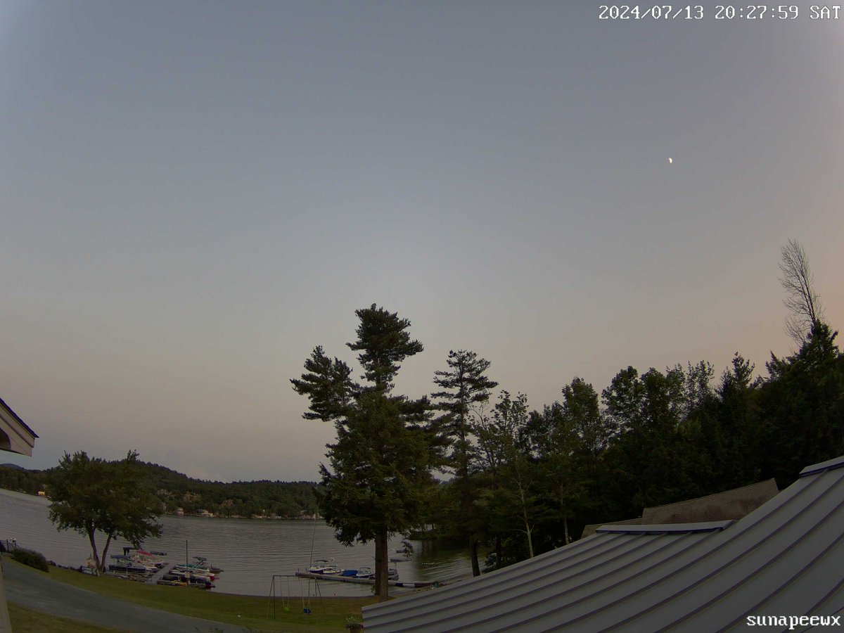 sunapeewx's tweet photo. 13 Jul 2024—Good night #Sunapee. The sunset tonight was at 8:27 PM. The forecast low for tonight is 62ºF #NewHampshire #weather #NHwx https://t.co/VnfZj5nrZo