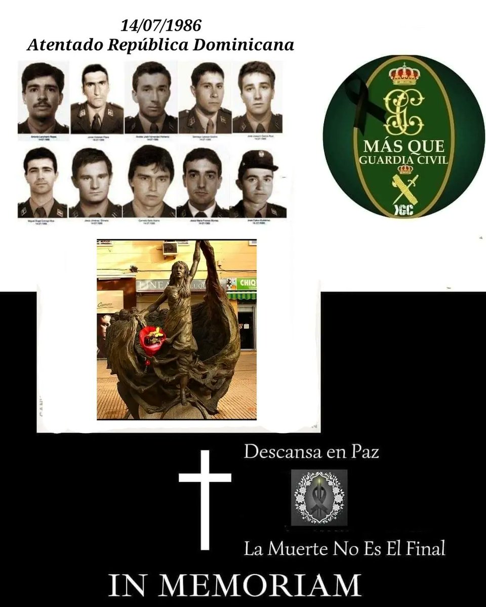 MqGuardiaCivil's tweet image. El 14 de julio de 1986 #ETA asesinó a 12 guardias civiles en la plaza de la República Dominicana de Madrid

Siempre en nuestra memoria.

DEP 🖤🌷