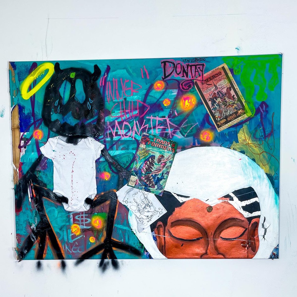 astroancient's tweet image. Transformed a 10year old painting into new as our message have evolved into things couldn’t never imagine 67.73847% completed #modernart #fineart #danteinferno #ancientart #fineart #museum #staged