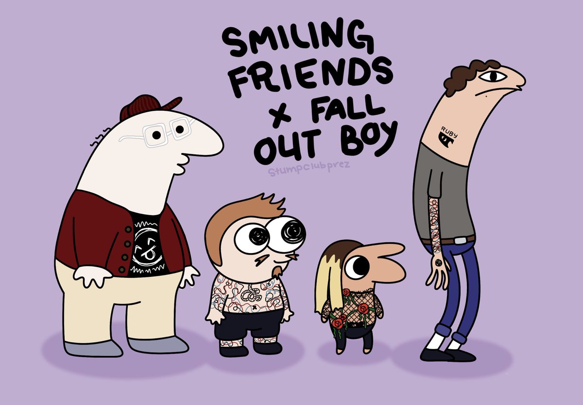 femmebr1na's tweet photo. smiling friend x fall out boy (i’m in autism heaven) https://t.co/dcUch27xF9