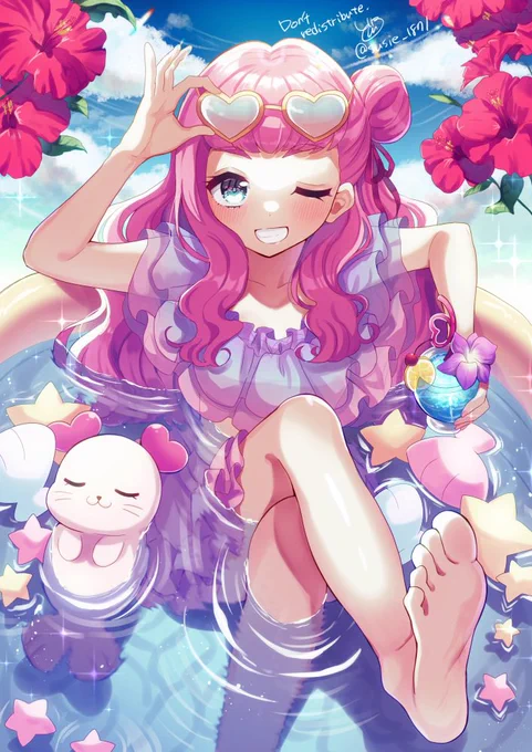 水着ローラ再掲#三連休はフォロワーが増えるらしい 
