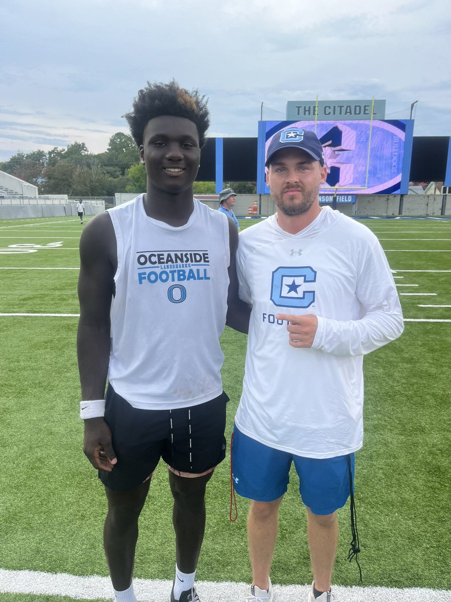 Terence Johnson (@terence2026) on Twitter photo thanks for having me I had a great time learning new things and showing what I can do on the field.#GOBULLDOGS <a href="/JacksonEskierka/">Jackson Eskierka</a> <a href="/CitadelFootball/">The Citadel Football</a> <a href="/Citadel1842/">The Citadel</a> <a href="/OceansideFootb1/">Oceanside HS Football Recruiting</a> <a href="/CoachChadWilkes/">Chad Wilkes</a> <a href="/KoachDrayton/">Maurice Drayton</a> thanks for having me I had a great time learning new things and showing what I can do on the field.#GOBULLDOGS <a href="/JacksonEskierka/">Jackson Eskierka</a> <a href="/CitadelFootball/">The Citadel Football</a> <a href="/Citadel1842/">The Citadel</a> <a href="/OceansideFootb1/">Oceanside HS Football Recruiting</a> <a href="/CoachChadWilkes/">Chad Wilkes</a> <a href="/KoachDrayton/">Maurice Drayton</a>