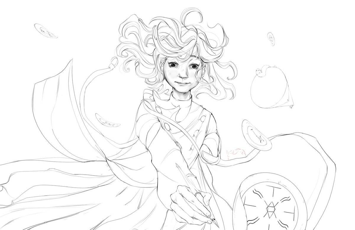saroiyaaa's tweet photo. A little Coco WIP to celebrate the anime announcement!! Genuinely have never read a story with so much love and care put into every single character ahhh I love them sm 

#Δ帽子 #witchhatatelier https://t.co/f7TjAp7QDI