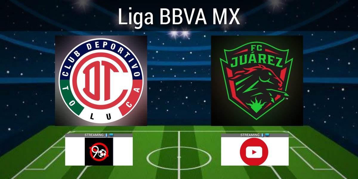 TVDELDEPOR3's tweet photo. Liga BBVA MX 
Toluca 🆚 Juárez 
19:10 HRS 
📱💻 @PQ90NSS 

🎙️ @farell254
🎙️ @Finnchu_LMNTRIX https://t.co/a5sQdiiMZq
