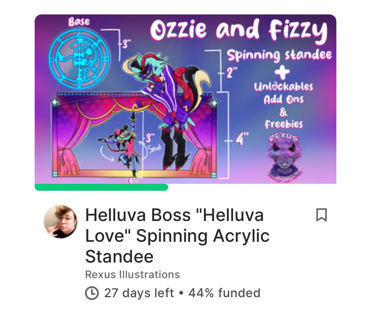Rexus_ill's tweet photo. Hey! Check this out! Aren’t they cute? Wouldn’t they look cute sitting on your desk, or shelf or book case? Yeah? Follow the link and pledge now! No payment is taken until 8/9/24! https://t.co/6p9iYCYMoM

#helluvaboss #Fizzarolli #Asmodeus #HelluvaBossFanart #kickstarter https://t.co/yqE3KrdyXh