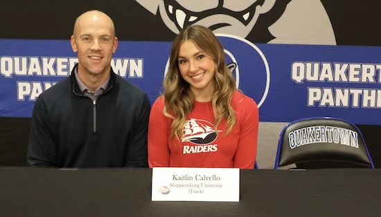 Quakertown's Kaitlin Calvello will continue her track &amp; field career at Shippensburg University. <a href="/OfficialQCHS/">Quakertown Community High School</a> <a href="/QCHSAthletics/">QCHSAthletics</a> <a href="/QuakertownTrack/">Quakertown T&F/XC</a> <a href="/ShipURaiders/">Shippensburg University Raiders</a> 
suburbanonesports.com/college-signin…