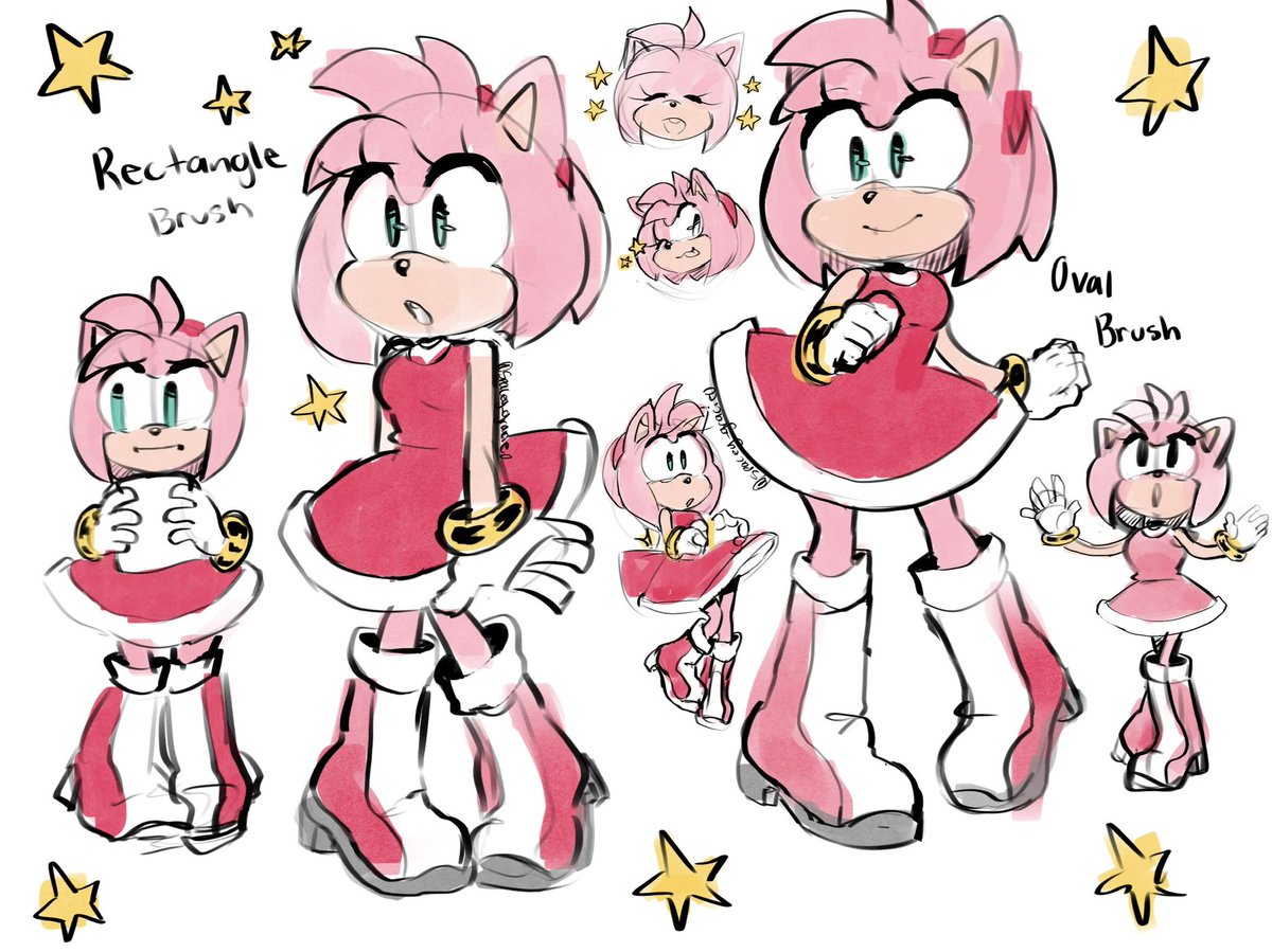 spacey_gracie0's tweet photo. An Amy sketch sheet I did between comms! 
#amyrose #sonicthehedgehog #myart https://t.co/zpv6J9IbQd