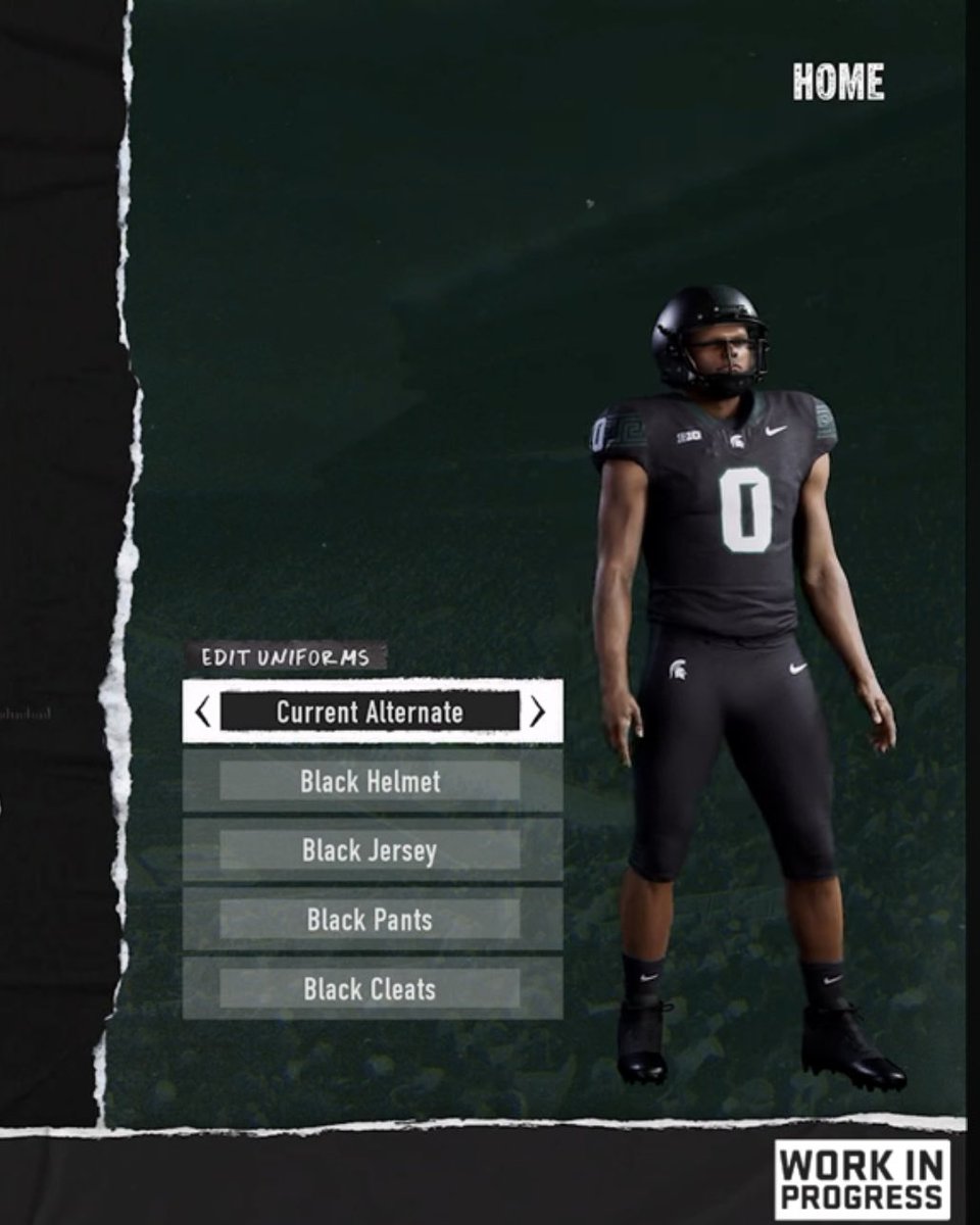 Ben_Sonday's tweet image. Uniform Options in EA CFB 25 #MichiganState🧵