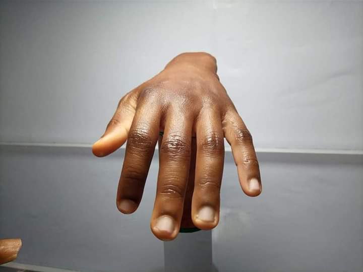 AfricanHub_'s tweet photo. Meet John Amanam, he is a skilled craftsman from Nigeria 🇳🇬 who is paving the way in prosthetics for darker skin tones. He is the first African to produce hyper realistic prostheses for black people. He's very talented

Your comments on this ... https://t.co/KXdA2TXwdA