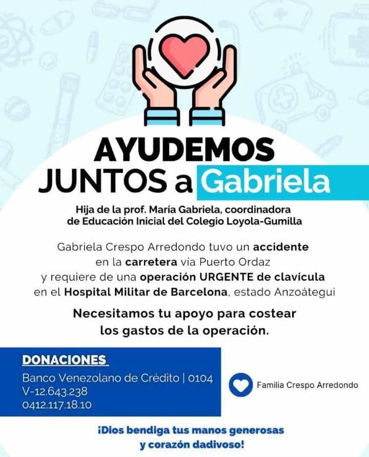 thecherrybonbon's tweet photo. Holis, vengo a pedirles ayuda, mi tío, primo y su novia tuvieron un accidente serio y ella está mal herida. Gaby es una niña muy linda, si pueden dar así sea $1 ayuda. 

Están ahorita en el Hospital Militar de Barcelona, venían vía Pzo cuando se volcaron. https://t.co/4axuvrJ2Tf