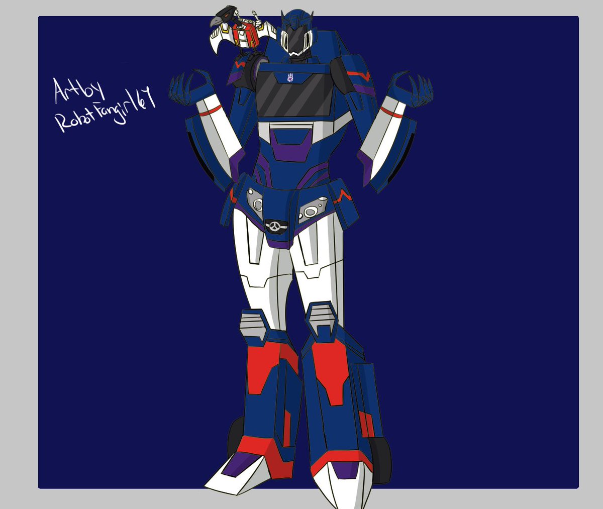 jetatronia678's tweet photo. I decide to show this bulkier one here first since it tied with the other one on a tumblr poll I also made. He turns into a party van and also I based this one off his Prime look a little bit.
#Transformerssoundwave #Transformersfanart https://t.co/58RpDtYKbm
