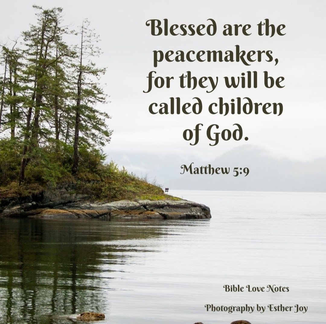 MMcLaughlinsong's tweet photo. Blessed are the peacemakers, for they will be called children of God.

Matthew 5:9 https://t.co/WJSCtO0FLd