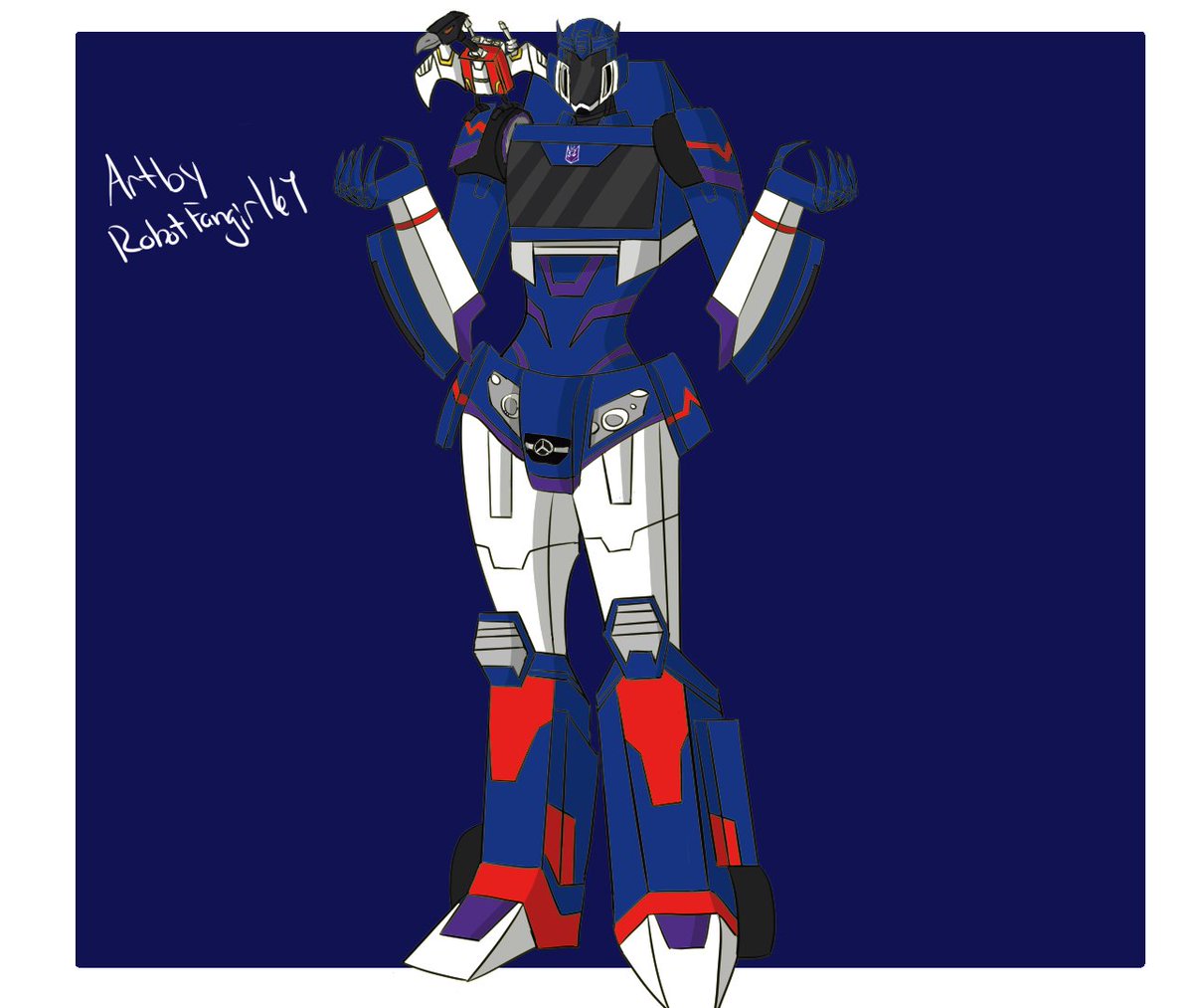 jetatronia678's tweet photo. I decide to show this curvier and thinner one here second since it tied with the other one on a tumblr poll I also made. He turns into a party van and also I based this one off his Prime look a little bit.
#Transformersfanart #Transformerssoundwave https://t.co/KMGS6JGZBO