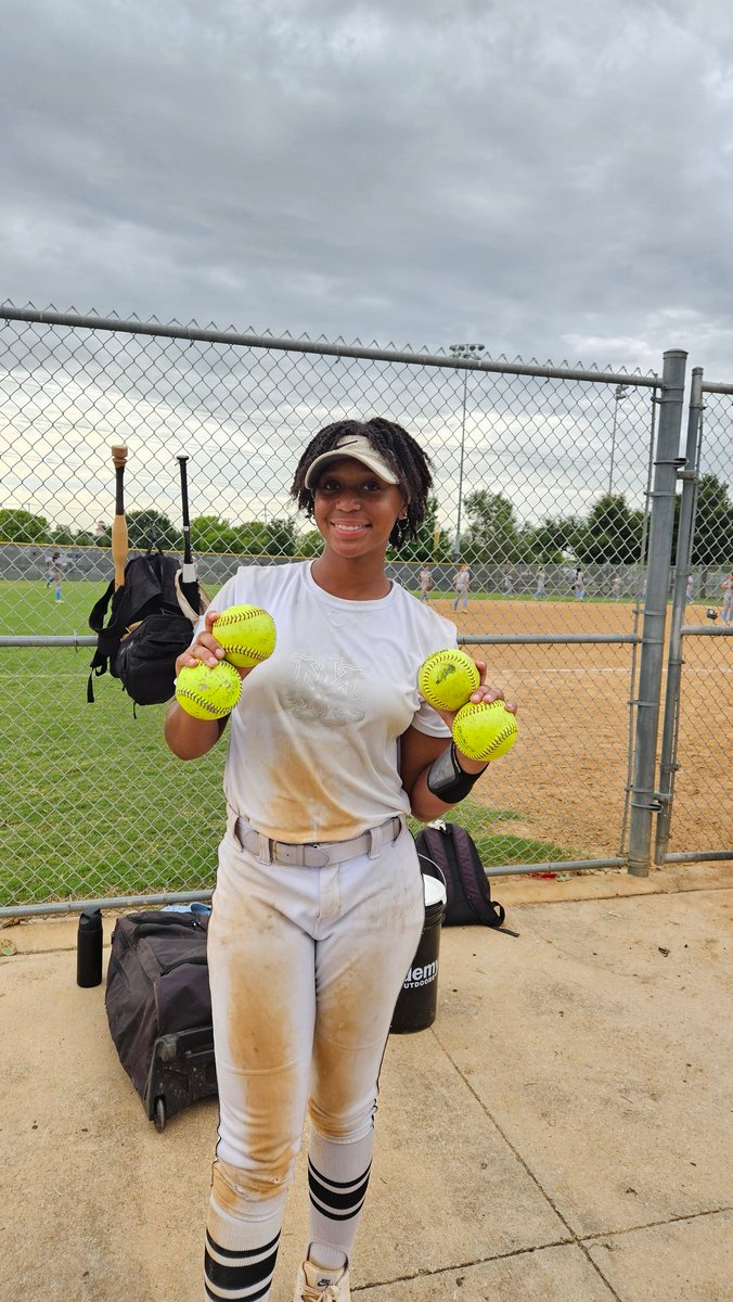 Leading the way, Alyse Cornist '24, <a href="/LangstonSports/">Langston Athletics</a> Softball commit.  Count 'em 💣💣💣💣. And played great defense at SS.