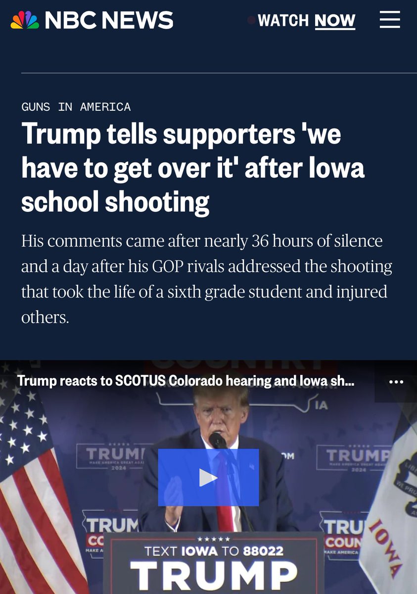 WUTangKids's tweet photo. Did Trump really say that "It is incredible that such an act can take place in our Country."…..ummm hey dumbass how about all the school shootings and all the other mass shootings that happen here and you told the victims to "get over it" https://t.co/B6DvQjALsE