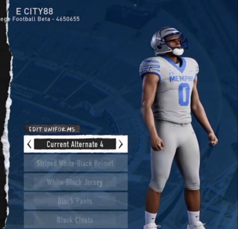 CFBKings's tweet photo. Memphis has 17 uniform combinations in College Football 25 🎮👀 https://t.co/YuDCepUcOI