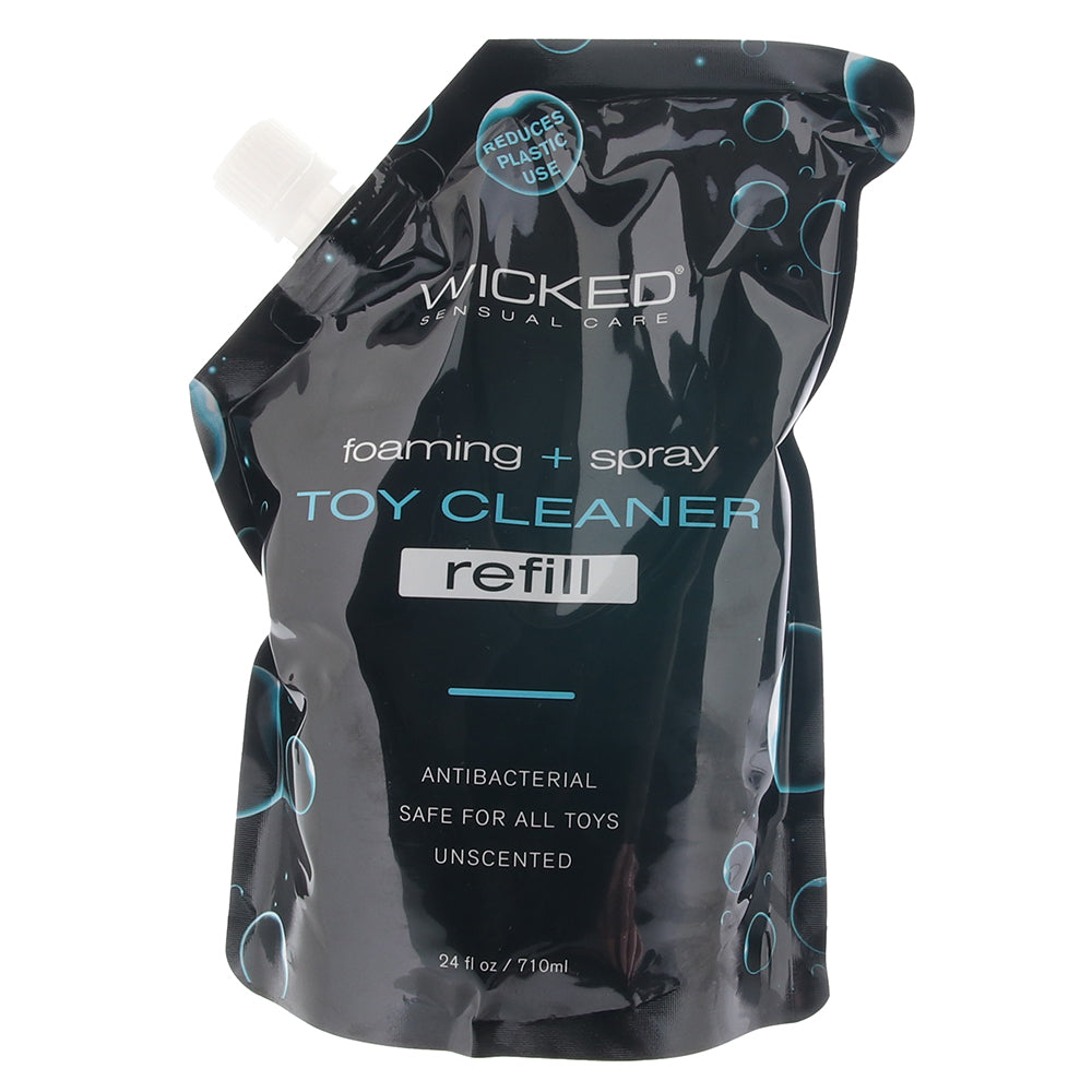 kpleasureisland's tweet image. Foam + Spray's thick, plushy formula stays put, cleansing your toys. Antibacterial but gentle on toy surfaces (and your skin), but tough on germs.
Love their slogan on the bottom of the refill! ☺
$64.99 or $58.49 with a VIP card from Pleasure Island 
#pleasureisland #toycleaner